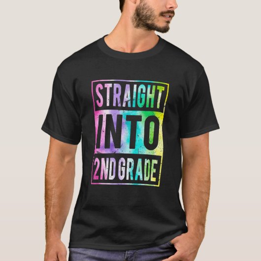 Rechte naar 2e graads kleurstof Terug naar school T-shirt (Voorkant)
