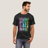 Rechte naar 2e graads kleurstof Terug naar school T-shirt (Voorkant volledig)