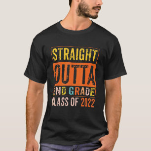 Rechte Outta 2e Graad Kleurrijke Basis Tweede Gra T-shirt
