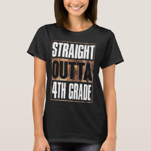 Rechte Outta 4e Grade Houten Basis Vierde Grade T-shirt
