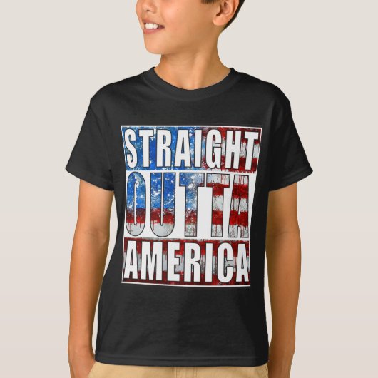 Rechte Outta Amerika T-shirt (Voorkant)