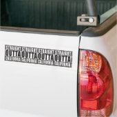 Rechte Outta Californië Bumpersticker (Op Truck)