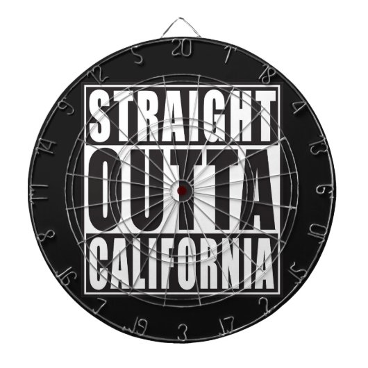 Rechte Outta Californië Dartbord (Voorkant)