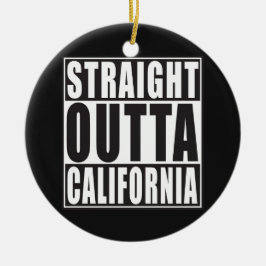 Rechte Outta Californië Keramisch Ornament