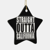 Rechte Outta Californië Keramisch Ornament (Rechts)