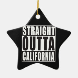 Rechte Outta Californië Keramisch Ornament