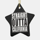 Rechte Outta Californië Keramisch Ornament (Links)