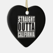 Rechte Outta Californië Keramisch Ornament (Rechts)