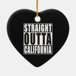 Rechte Outta Californië Keramisch Ornament