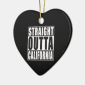 Rechte Outta Californië Keramisch Ornament (Links)