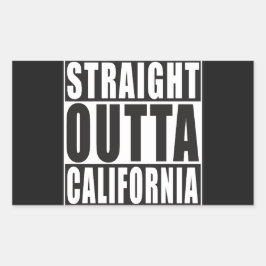 Rechte Outta Californië Rechthoekige Sticker