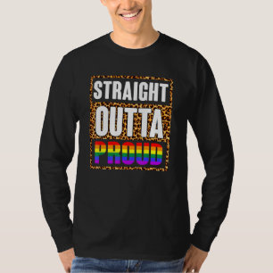 Rechte outta de Kleur van lgbt van de Groep buiten T-shirt