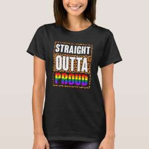 Rechte outta de Kleur van lgbt van de Groep buiten T-shirt