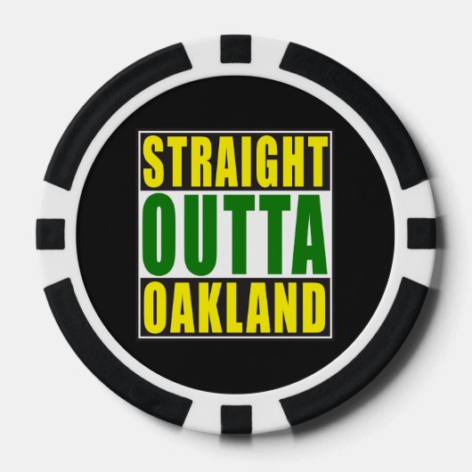 Rechte Outta Groen Oakland Poker Chips (Voorkant)