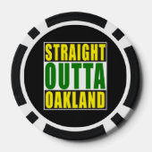 Rechte Outta Groen Oakland Poker Chips (Achterkant)
