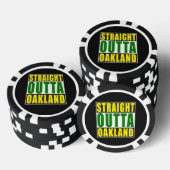 Rechte Outta Groen Oakland Poker Chips (Opstapeling)