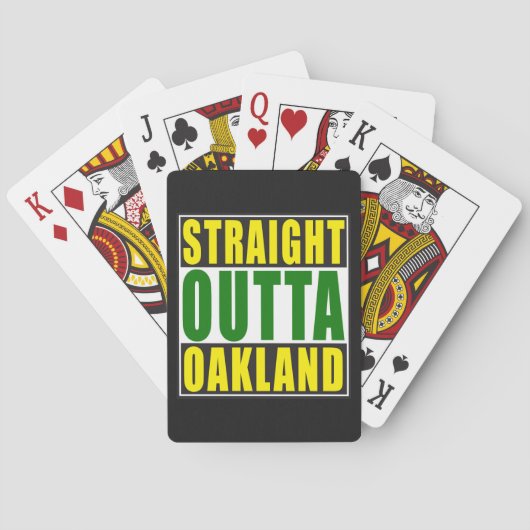Rechte Outta Groen Oakland Speelkaarten (Achterkant)