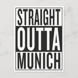 rechte outta München Briefkaart