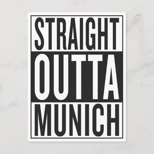 rechte outta München Briefkaart (Voorkant)