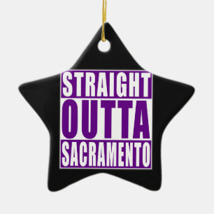 Rechte Outta Paars Sacramento Keramisch Ornament