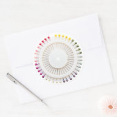 Rechte penhouder ronde sticker (Envelop)