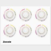 Rechte penhouder ronde sticker (Vel)
