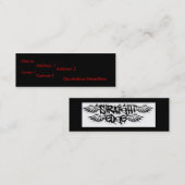 Rechte rand mini visitekaartje (Voorkant / Achterkant)