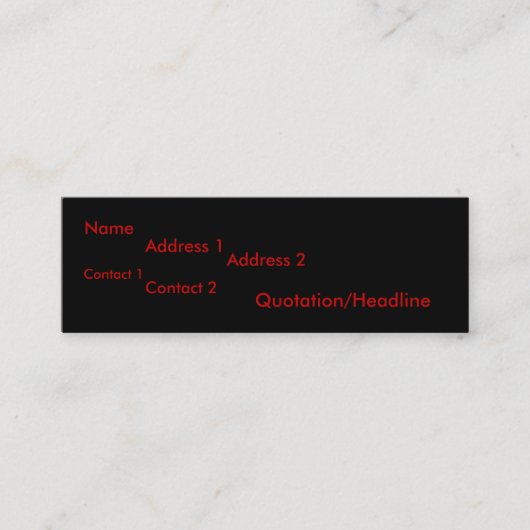 Rechte rand mini visitekaartje (Voorkant)