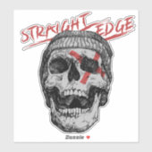 Rechte Rand Schedel Sticker (Vel)
