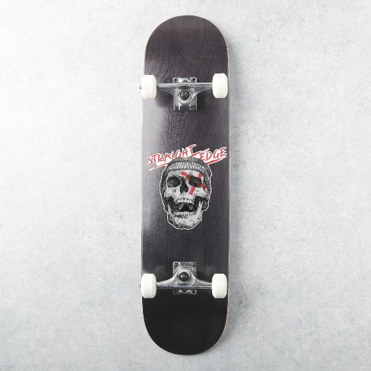 Rechte Rand Schedel Sticker (Skateboard)