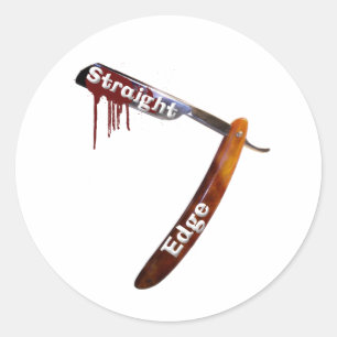 Rechte rechte rand rechte hoogte ronde sticker