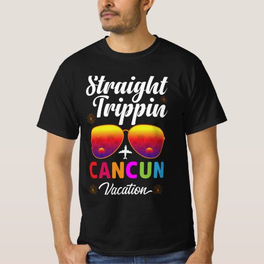 Rechte reis Cancun vakantie shirt (Voorkant)