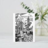 Rechte richting briefkaart (Staand voorkant)