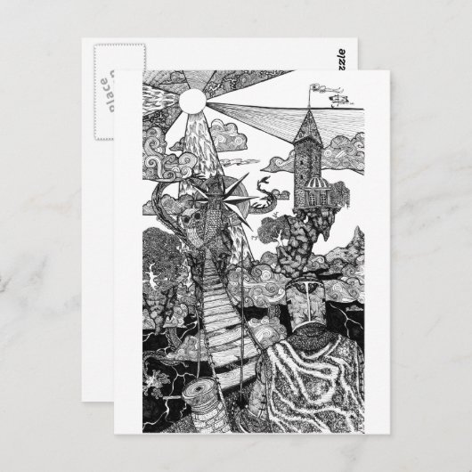 Rechte richting briefkaart (Voorkant / Achterkant)