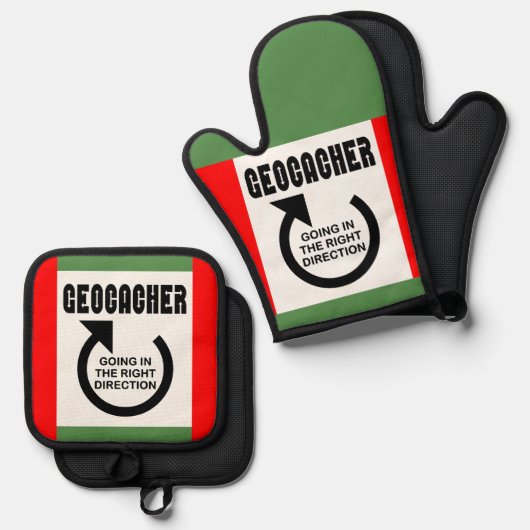 Rechte richting ovenwant & pannenlap set (Voorkant / Achterkant)