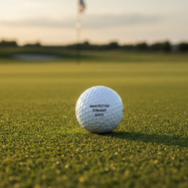 "Rechte Slagen Manifestatie" Mindset Humor Cadeau Golfballen
