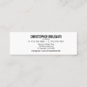 rechte straal / mini visitekaartje (Achterkant)