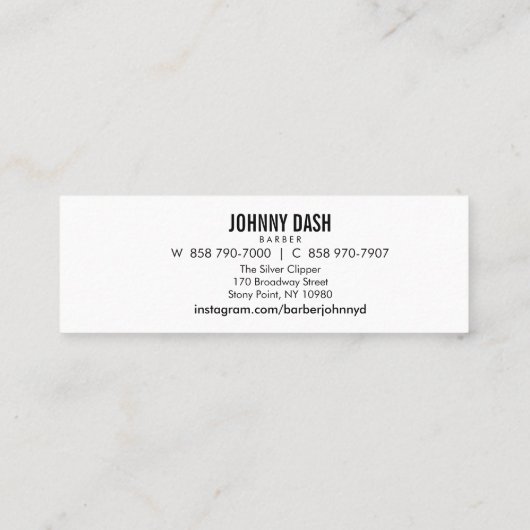  rechte straal mini visitekaartje (Achterkant)