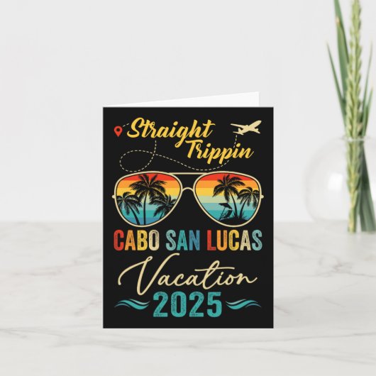 Rechte Trippin Cabo San Lucas 2025 Familie Zomer Kaart (Voorkant)