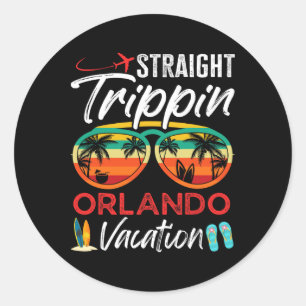 Rechte Trippin Orlando Paren Familie Vakantie G Ronde Sticker