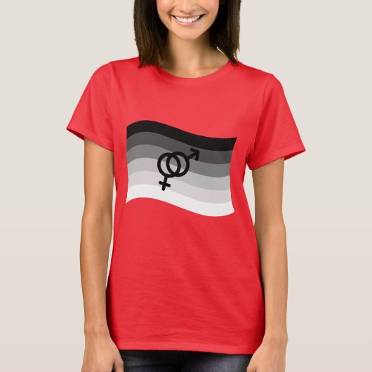 RECHTE VLAG DIE MET SYMBOOL ZWAAIT T-SHIRT (Voorkant)