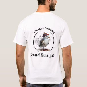 Rechte zeemeeuw in Schotse tartan vermomming T-shirt