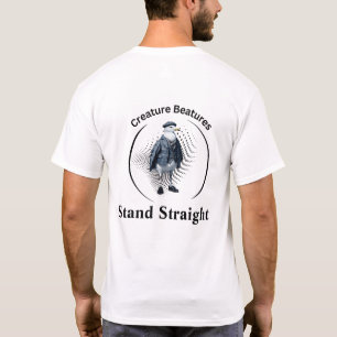 Rechte zeemeeuw in Schotse tartan vermomming T-shirt
