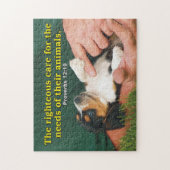 Rechte zorg voor de behoeften van hun dieren legpuzzel (Verticaal)