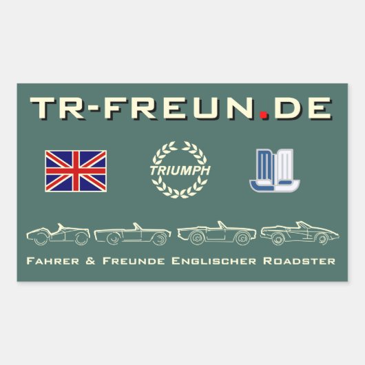 Rechteckiger Aufkleber 2 - TR-Freunde Rechthoekige Sticker (Voorkant)