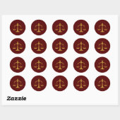 Rechtelijke Afstudeerfeest Ronde Sticker (Vel)