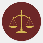 Rechtelijke Afstudeerfeest Ronde Sticker (Voorkant)