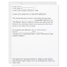 Rechtelijke verklaring van identiteitsverklaring