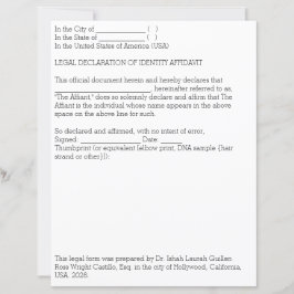 Rechtelijke verklaring van identiteitsverklaring