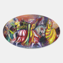 RECHTEN IN DE NACHT OVALE STICKER